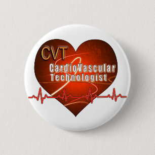 CVT HERZ-LOGO kardiovaskulärer Technologe Button