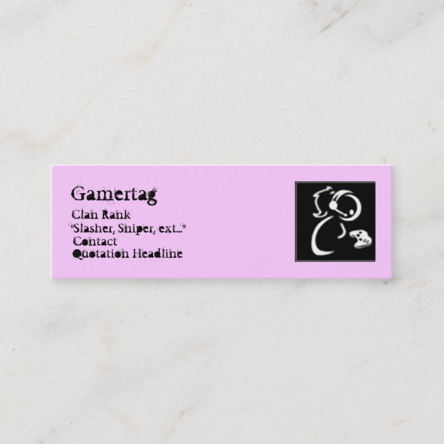 CwG Gamer-Karte Mini Visitenkarte