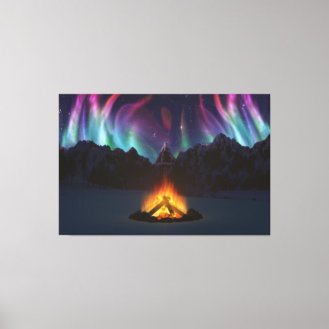 Cwm Aurora Canvas Print Leinwanddruck (Vorderseite)