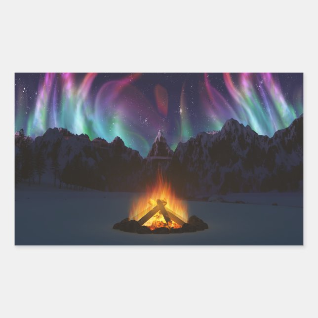 Cwm Aurora Gift Labels Rechteckiger Aufkleber (Vorderseite)