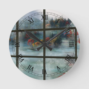 Cwm Herbstfrostsperre Runde Wanduhr
