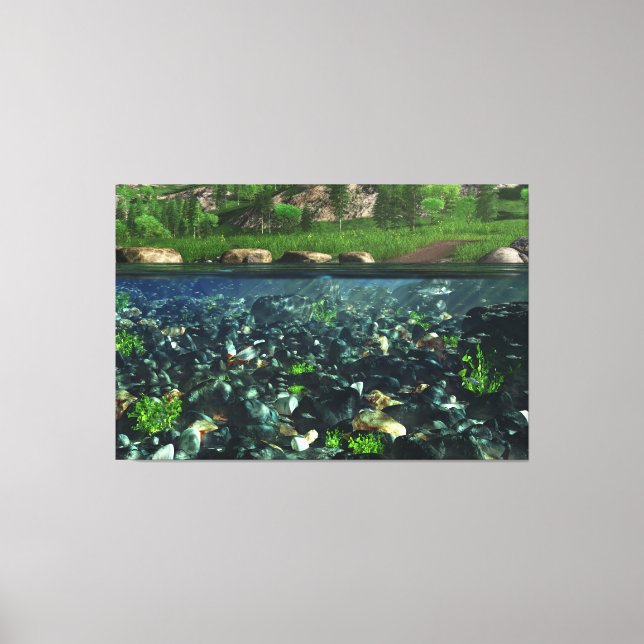 Cwm River Canvas Print Leinwanddruck (Vorderseite)