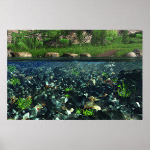 Cwm River Print Poster