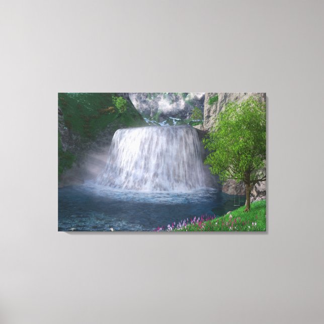 Cwm Wasserfall Canvas Print Leinwanddruck (Vorderseite)