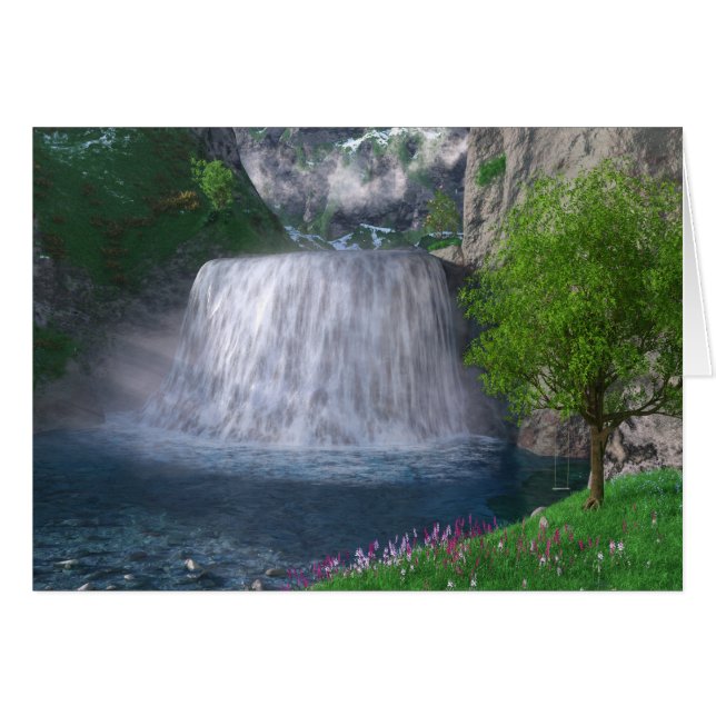 Cwm Wasserfall Card (Vorderseite (Horizontal))