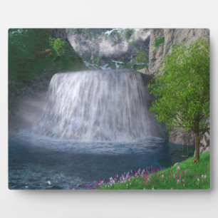 Cwm Waterfall Foto Plaque Fotoplatte