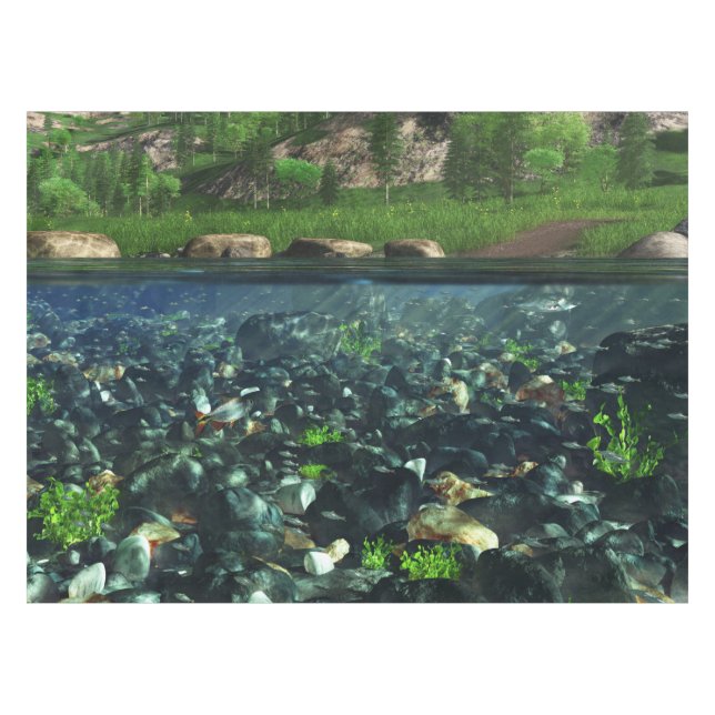 Cwn River Tablecloth Tischdecke (Vorderseite (Horizontal))