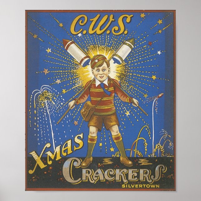 CWS Xmas Crackers Vintage Ad Poster (Vorne)