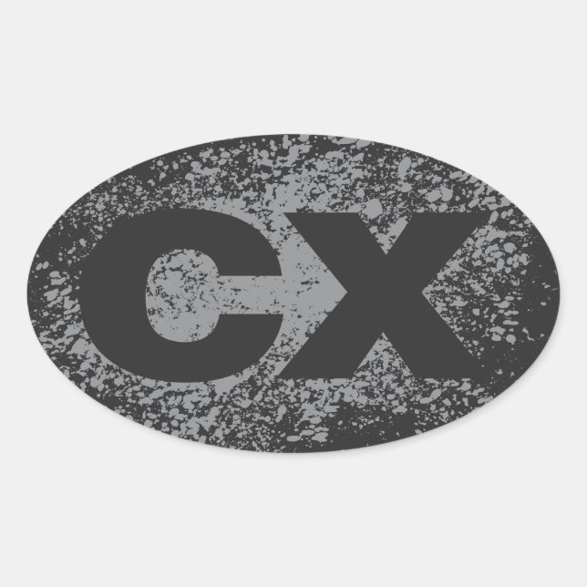 CX-Aufkleber Ovaler Aufkleber (Vorderseite)