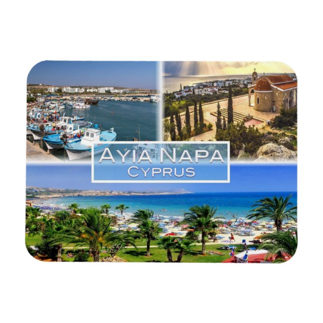 CY Zypern - Ayia Napa - Hafen - Nelia Beach - Magnet (Horizontal)