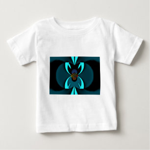 Cyan Abstrakt Art Print Baby T-shirt