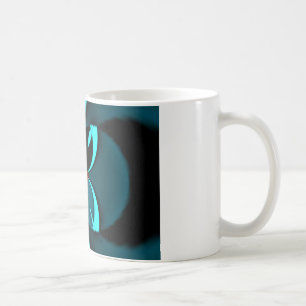 Cyan Abstrakt Art Print Tasse