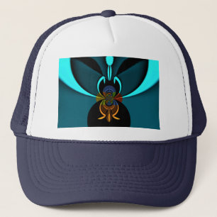Cyan abstraktes Kunstposter Truckerkappe