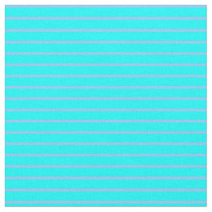 Cyan and Light Sky Blue Muster of Stripes Stoff