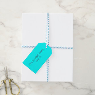 Cyan / Aqua Blue 00FFFF Color - Benutzerdefinierte Geschenkanhänger