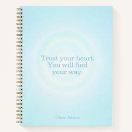 Cyan Blau Aura Message Notizbuch