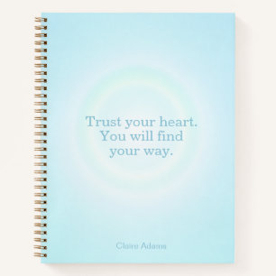 Cyan Blau Aura Message Notizbuch