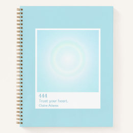 Cyan Blau Aura Swatch Engel Zahl Notizbuch