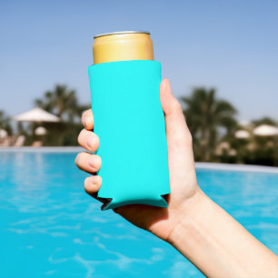 Cyan Blau Grün Türkis Einfarbig Selters Dosenkühler
