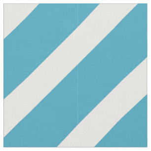 Cyan-blaue und weiße diagonale Streifen Stoff