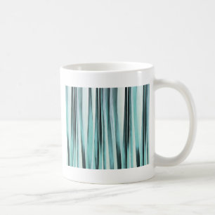 Cyan-blauer blauer Ozean Stripey zeichnet Muster Tasse