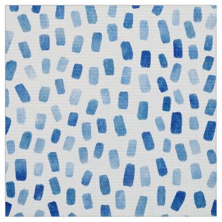 Cyan-Blue Aquarelldashes poplin-Polyester Stoff