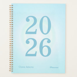 Cyan Blue Aura Big Year Planner Planer