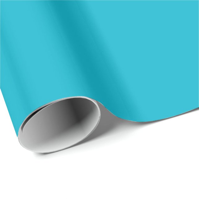 CYAN BLUE (feste Farbe) ~ Geschenkpapier (Rolleneckpunkt)