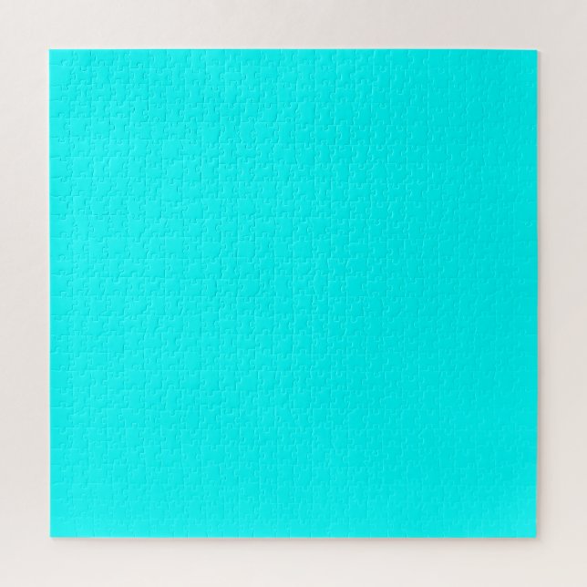Cyan Blue Green Turquoise Solid Color Puzzle (Vertikal)