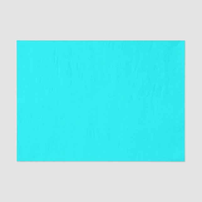 Cyan Blue Green Turquoise Solid Color Seidenpapier (Vorderseite)