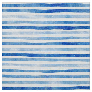 Cyan-Blue Wasserfarbstreifen Muster poplin Stoff