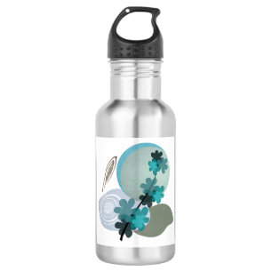 Cyan Boho Edelstahlflasche