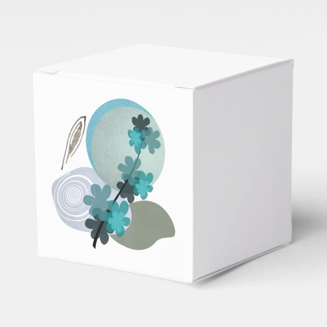 Cyan Boho Geschenkschachtel (Vorderseite)