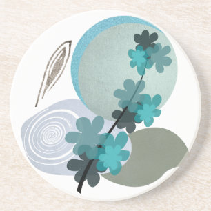 Cyan Boho Getränkeuntersetzer