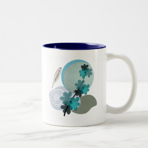 Cyan Boho Zweifarbige Tasse