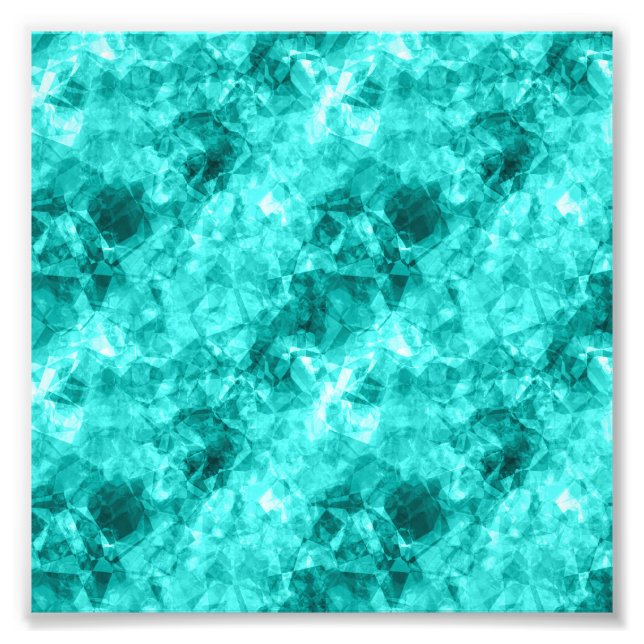 Cyan Crumpled Texture Fotodruck (Vorne)