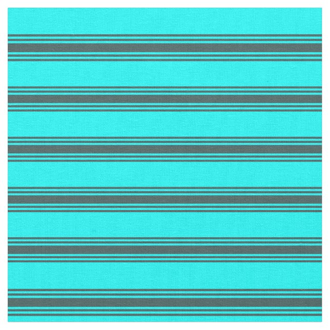 Cyan & Dark Slate Gray Lines/Stripes Muster Stoff (Nahaufnahme)
