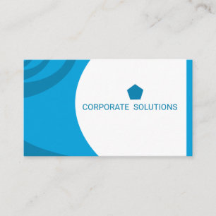 Cyan Deep Sky Blue Corporate Business Card Visitenkarte