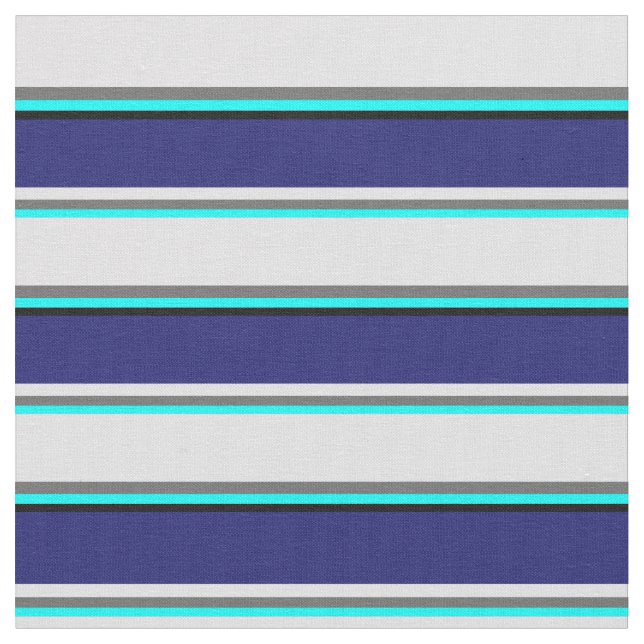 Cyan, Dim Gray, Lavender, Midnight Blue & Black Stoff (Nahaufnahme)