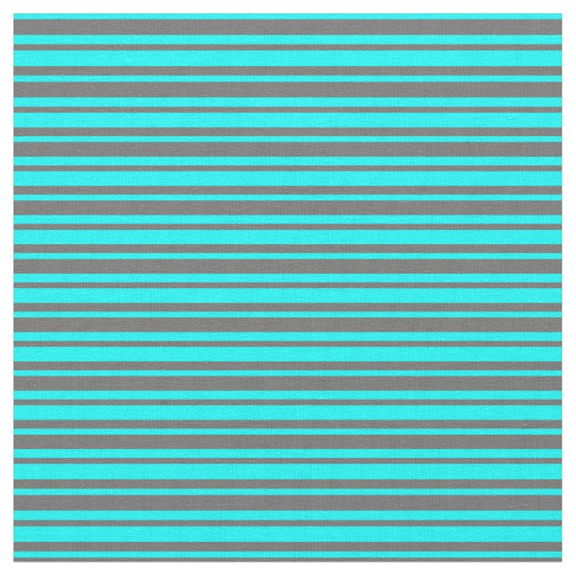 Cyan & Dim Gray Striping Muster Stoff (Nahaufnahme)