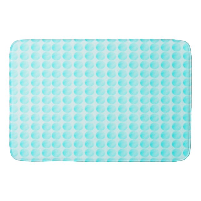 Cyan Dots Badematte (Vorderseite)