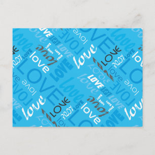 Cyan Gallery Liebe Worte Kunst Postkarte