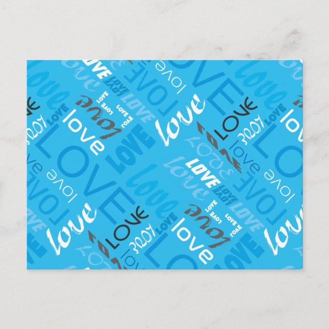Cyan Gallery Liebe Worte Kunst Postkarte (Vorderseite)