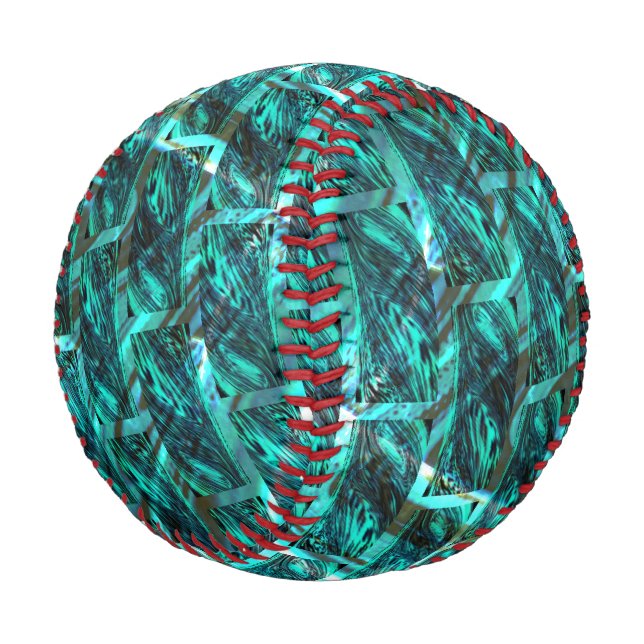 Cyan gefärbt, gegraut, gerieben oder andere Ziegel Baseball (Schrägansicht)