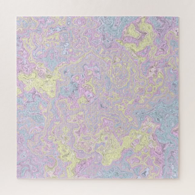 Cyan, Gelb, Magenta Swirl Puzzle (Vertikal)