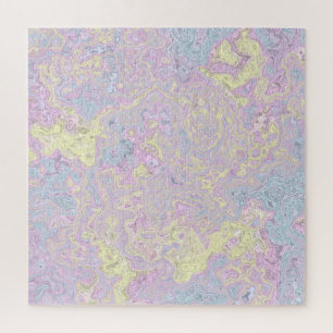 Cyan, Gelb, Magenta Wirbel Puzzle