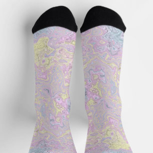 Cyan, Gelb, Magenta Wirbel Telefon Ring Ständer Socken