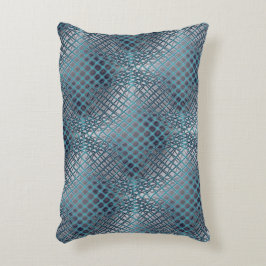 Cyan gezeichnet, der wie ein Gewirr aus Fischernet Dekokissen