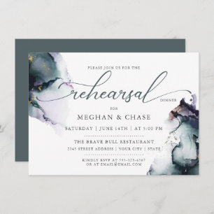 Cyan Lila Fantasy Ocean Amethyst Gem Geode Einladung