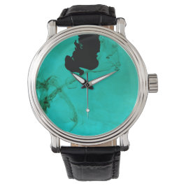 Cyan Liquid Ink Watch Armbanduhr